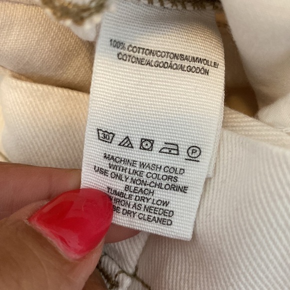 Free People Cindy Utility High Waisted Shorts Cream - Picture 7 of 7